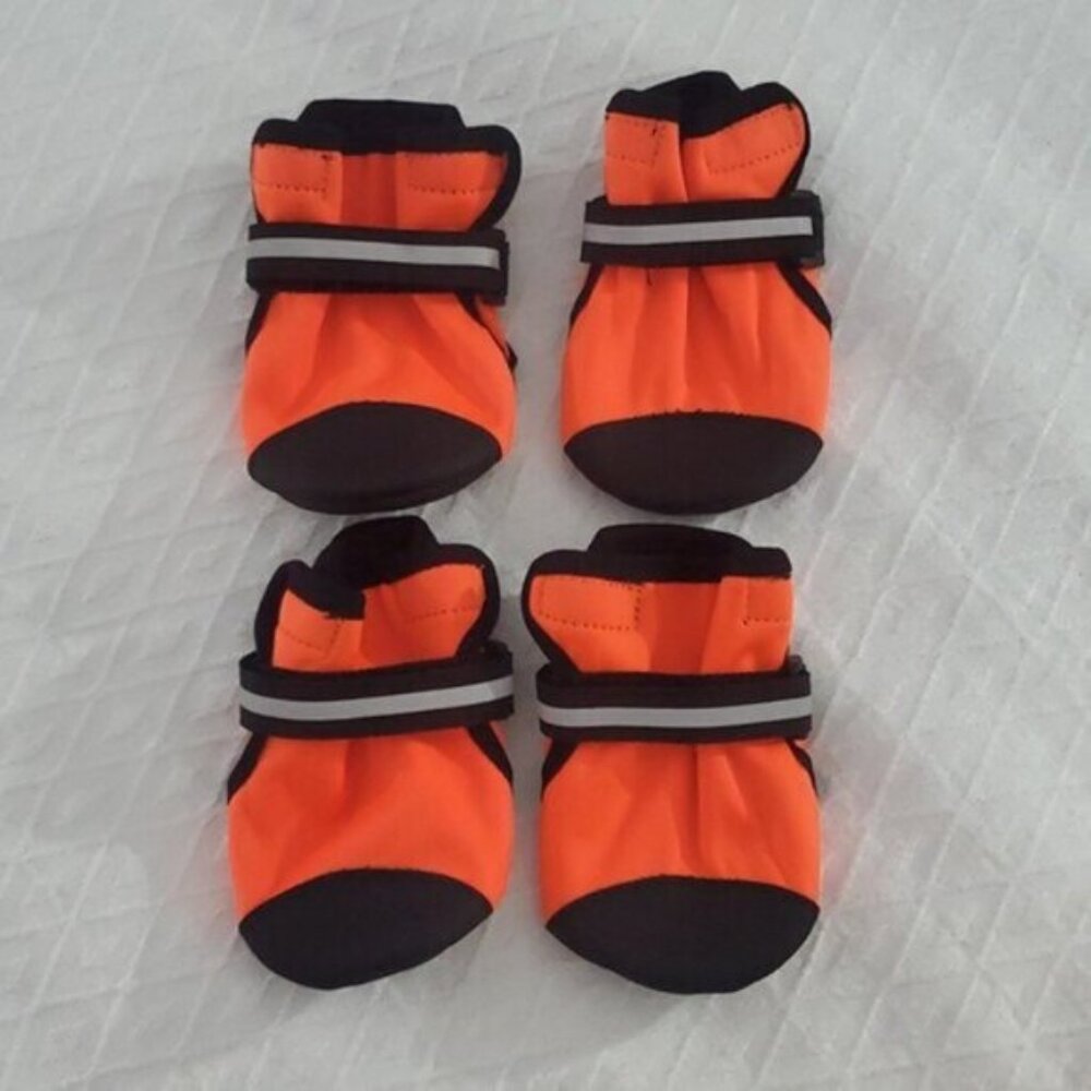 Limited Edition Waterproof Dog Neon Reflective Protective Boots 4 piece Size L